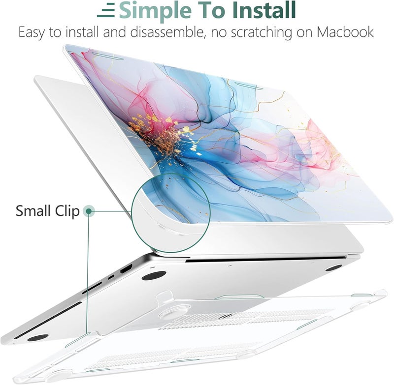 DONGKE Case for M5 MacBook Pro 14 inch 2025 2024-2021 M4 M3 M2 M1, Plastic Hard Shell Cover Compatible with A3434 A3112 A3401 A3185 A2992 A2779 A2442, Retina XDR Display & Touch ID, Soft Flowing Color - Image 4